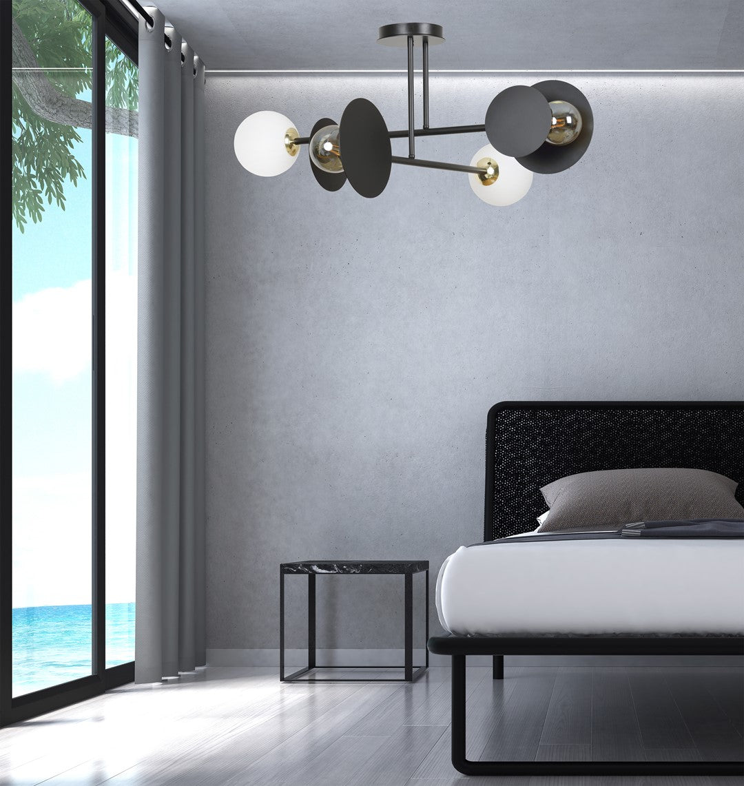 Lubinis šviestuvas Juoda 2 - interjere