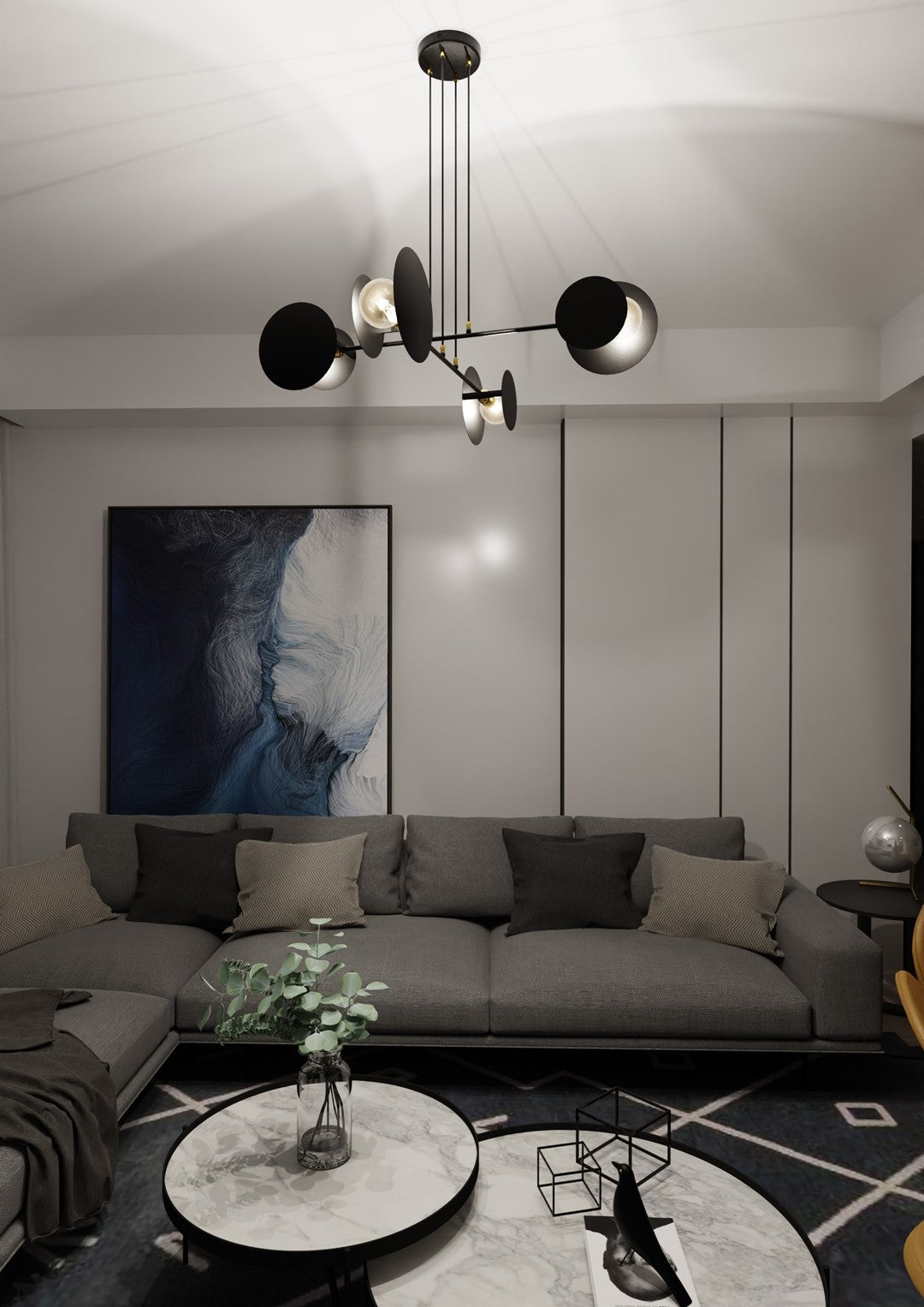 IDEA Pakabinamas šviestuvas Juoda 4 - dizaino detalės